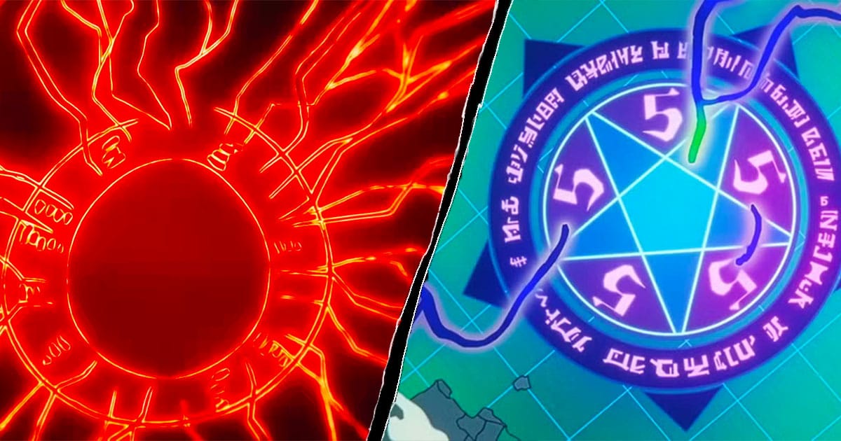 Gear 5’s Sun-Like Pattern vs the Five Elders’ Abyss Pentagram